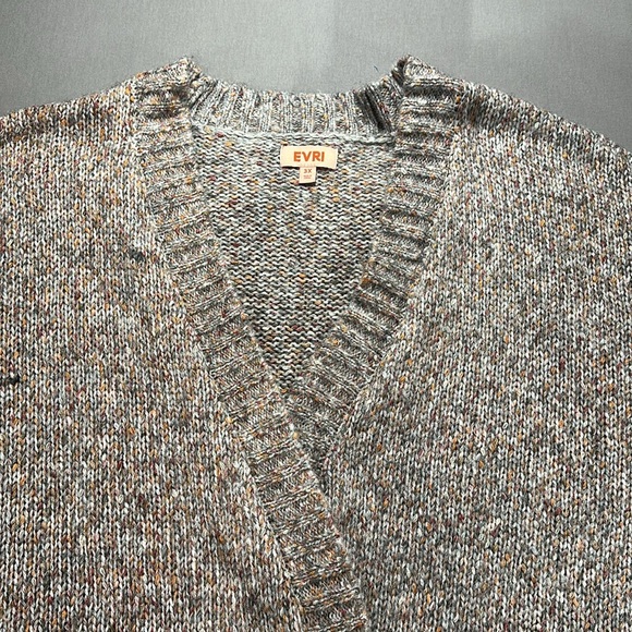 EVRI Open Front Cardigan Sweater in Oatmeal- Size 3X - Picture 3 of 13